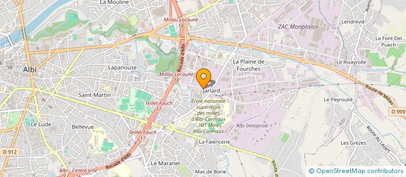 localisation de l'entreprise SECTION DES JEUNES SAPEURS POMPIERS DU CENTRE DE SECOURS PRINCIPAL D'ALBI à ALBI