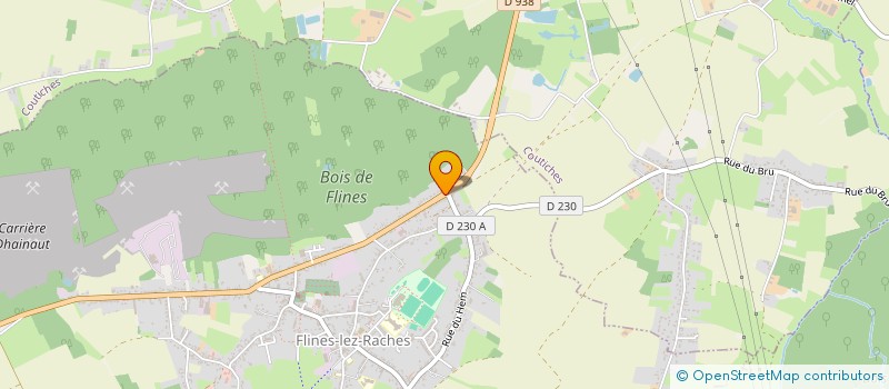 localisation de l'entreprise SECTION DONNEURS SANG BENEVOLE  FLINES-LEZ-RACHES