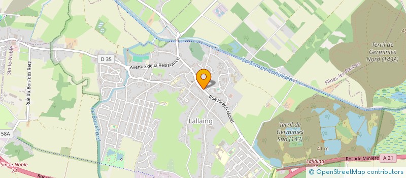 localisation de l'entreprise SECTION DU PARTI COMMUNISTE  LALLAING