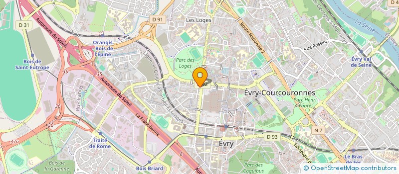 localisation de l'entreprise SECTION EQUESTRE DES SAPEURS-POMPIERS  EVRY-COURCOURONNES