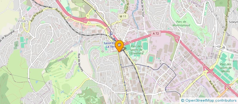 localisation de l'entreprise SECTION GV LES CHAMPS  SAINT-ETIENNE