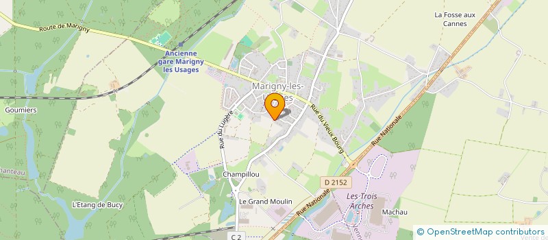 localisation de l'entreprise SECTION GYMNAST VOLONT QUART GARE à MARIGNY-LES-USAGES