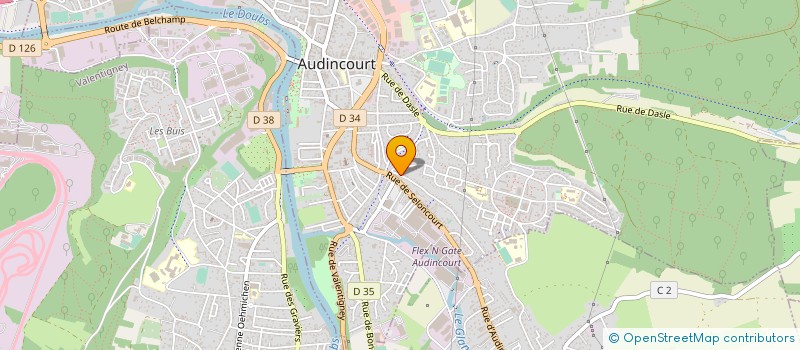 localisation de l'entreprise SECTION GYMNASTIQUE VOLONTAIRE à AUDINCOURT