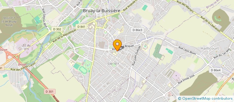 localisation de l'entreprise SECTION GYMNASTIQUE VOLONTAIRE à BRUAY LA BUISSIERE