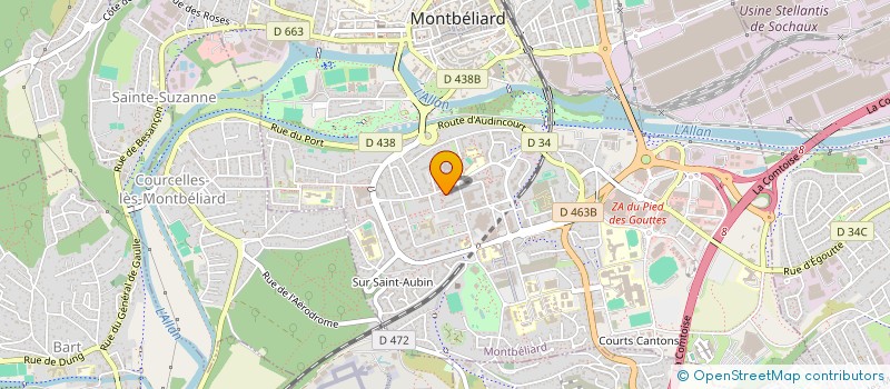 localisation de l'entreprise SECTION LOCALE CSF DE BETHONCOURT à MONTBELIARD