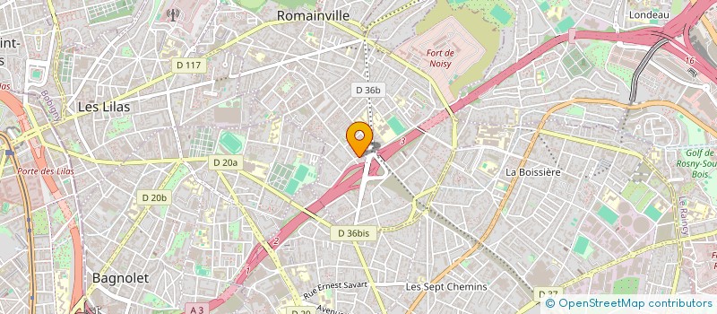 localisation de l'entreprise SECU SERVICES  ROMAINVILLE