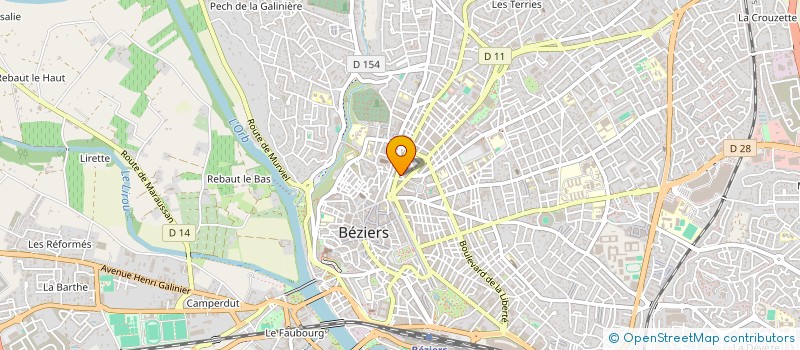 localisation de l'entreprise SECUBAT à BEZIERS