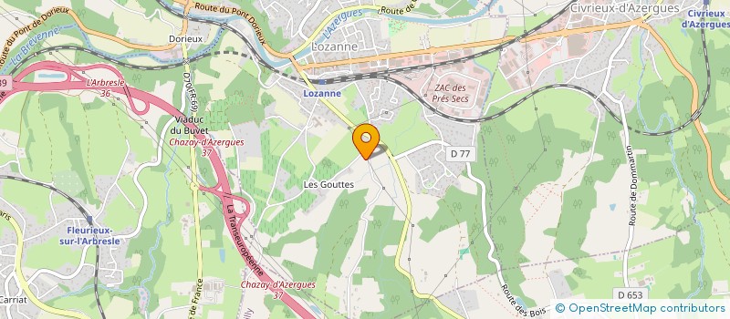 localisation de l'entreprise SECUR'GESTION  CHAMPAGNE-AU-MONT-D'OR