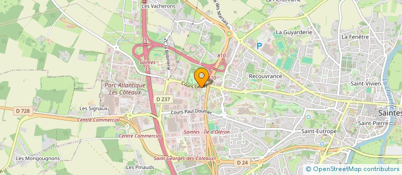 localisation de l'entreprise SECURAMA SAINTES à SAINTES