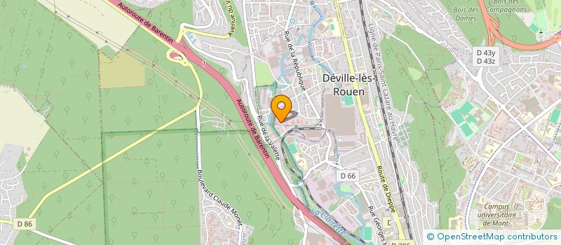 localisation de l'entreprise SECURCOM - SECURITE COMMUNICATION à DEVILLE-LES-ROUEN