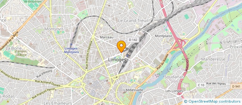 localisation de l'entreprise SECURITE BETU SARL à LIMOGES