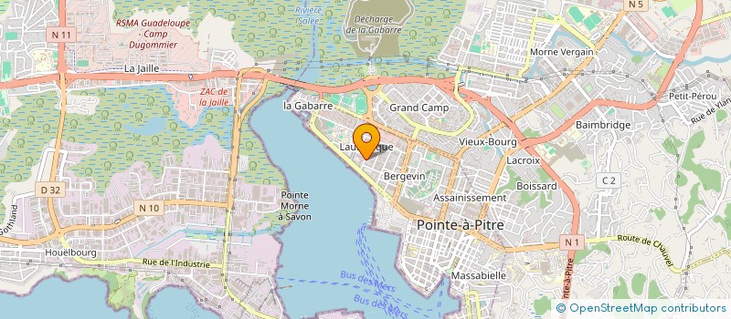 localisation de l'entreprise SECURITE CONDUITE JOURNALIERE à POINTE-A-PITRE