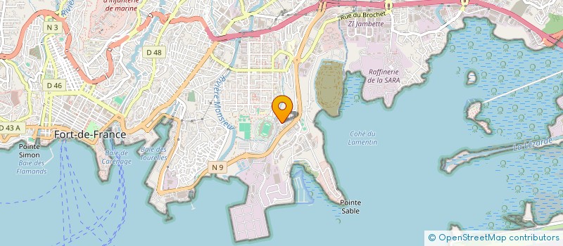 localisation de l'entreprise SECURITE INCENDIE ANTILLES GUYANE à FORT-DE-FRANCE