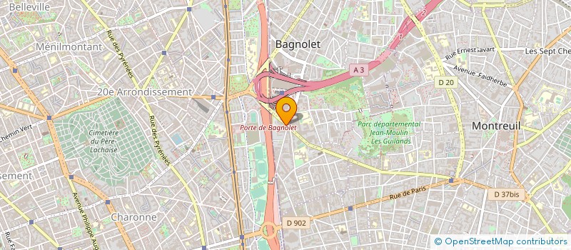 localisation de l'entreprise SECURSITE à BAGNOLET