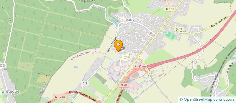 localisation de l'entreprise SECUSURT à ISNEAUVILLE