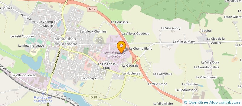 localisation de l'entreprise SECUWORK à MONTAUBAN-DE-BRETAGNE