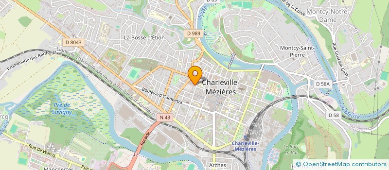 localisation de l'entreprise SEDAN CINEMA  CHARLEVILLE-MEZIERES