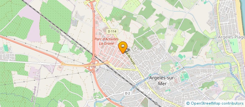 localisation de l'entreprise SEDAVA à ARGELES-SUR-MER