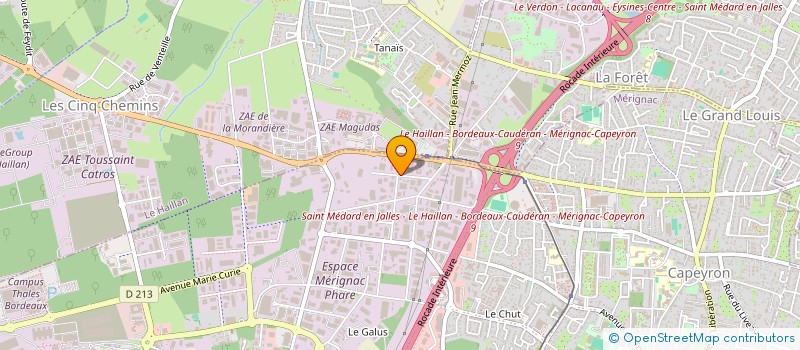 localisation de l'entreprise SEDEA BORDEAUX à MERIGNAC