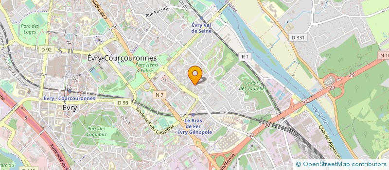 localisation de l'entreprise SEDI-ATI FIBRES OPTIQUES à EVRY-COURCOURONNES