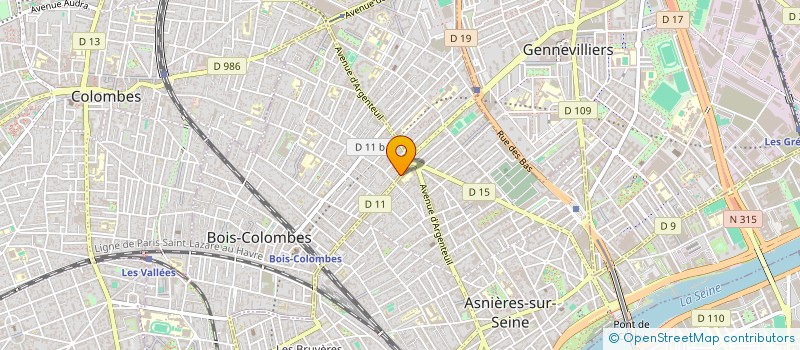 localisation de l'entreprise SEFA à BOIS-COLOMBES