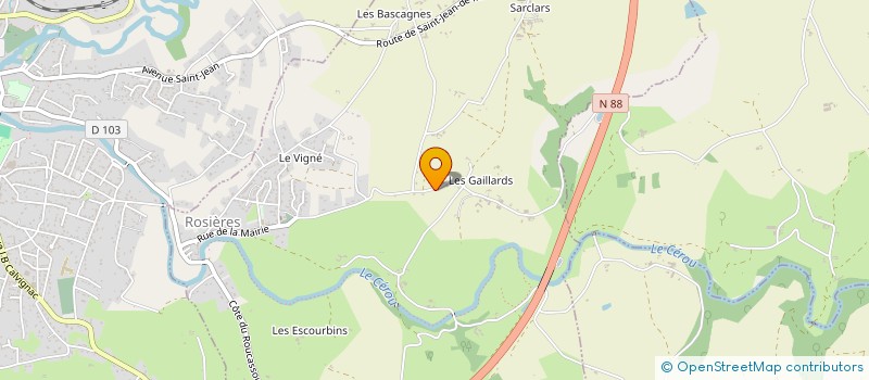 localisation de l'entreprise SEGALA JARDINS ET PAYSAGES à ROSIERES