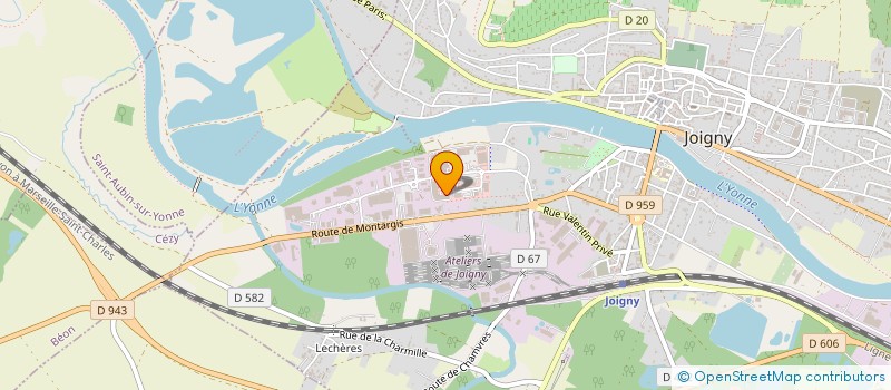 localisation de l'entreprise SEGALOC  JOIGNY