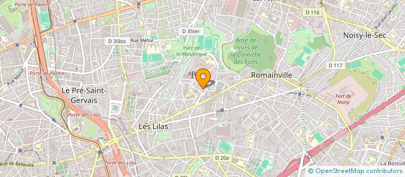 localisation de l'entreprise SEGAMO à LES LILAS