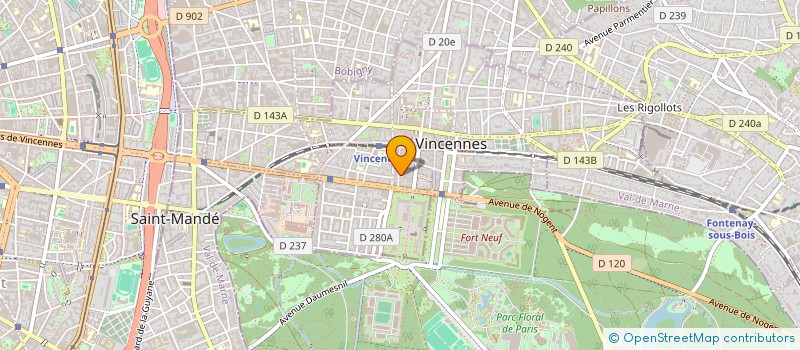 localisation de l'entreprise SEGATEM EUROPE ASSURANCES à VINCENNES
