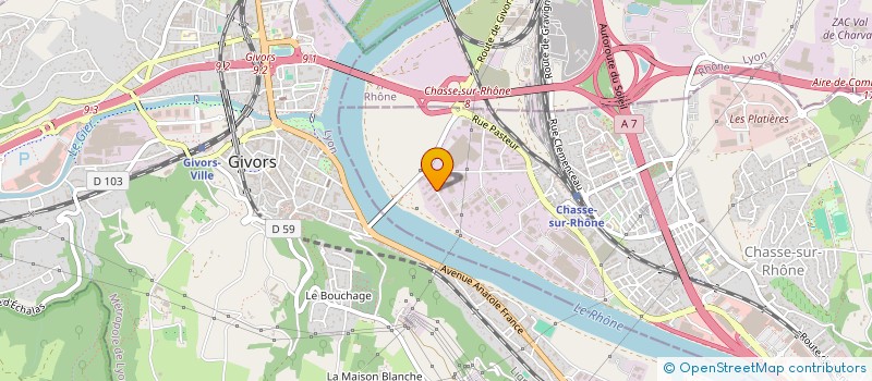 localisation de l'entreprise SEGEM-ENTREPRISES à CHASSE-SUR-RHONE