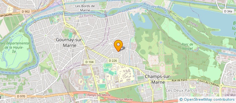 localisation de l'entreprise SEGEMA à CHAMPS-SUR-MARNE