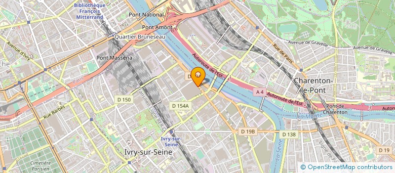 localisation de l'entreprise SEGETEX - EIF à IVRY-SUR-SEINE