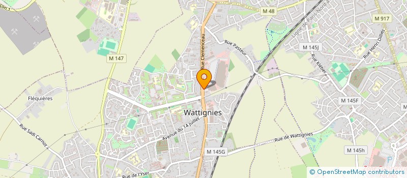 localisation de l'entreprise SEGIS 2  WATTIGNIES