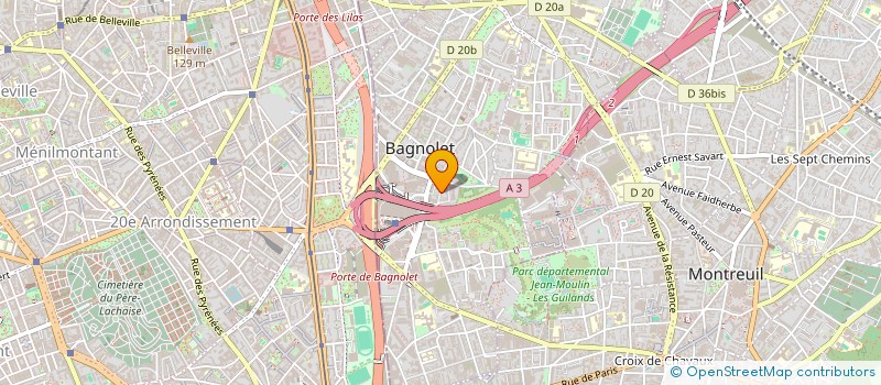 localisation de l'entreprise SEGIS  BAGNOLET
