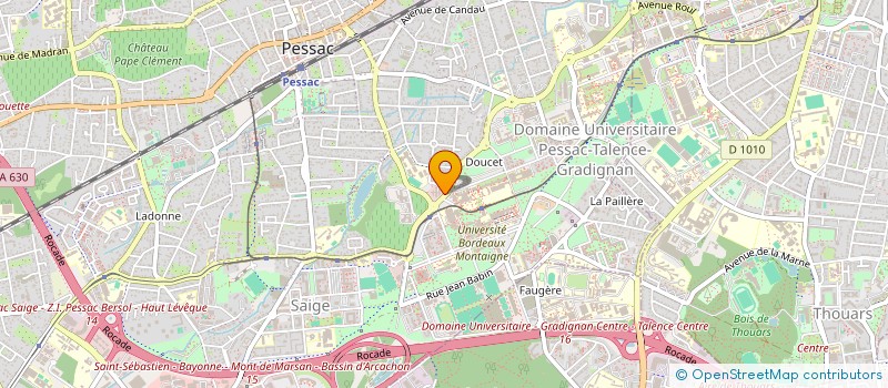 localisation de l'entreprise SEGITECH à PESSAC