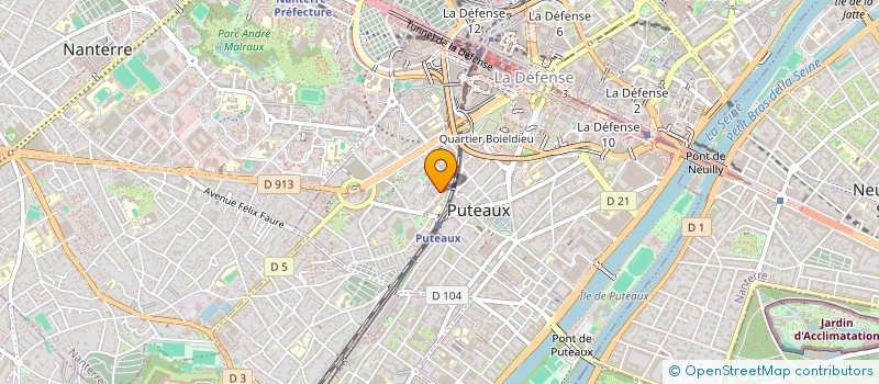 localisation de l'entreprise SEGOFI - SOCIETE D'ETUDE, GESTION ET ORGANISATION FINANCIERE  PUTEAUX