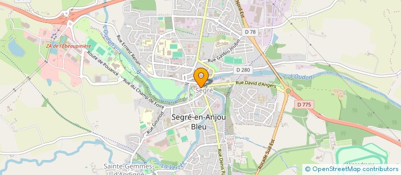 localisation de l'entreprise SEGRE AUTO ECOLE à SEGRE-EN-ANJOU BLEU