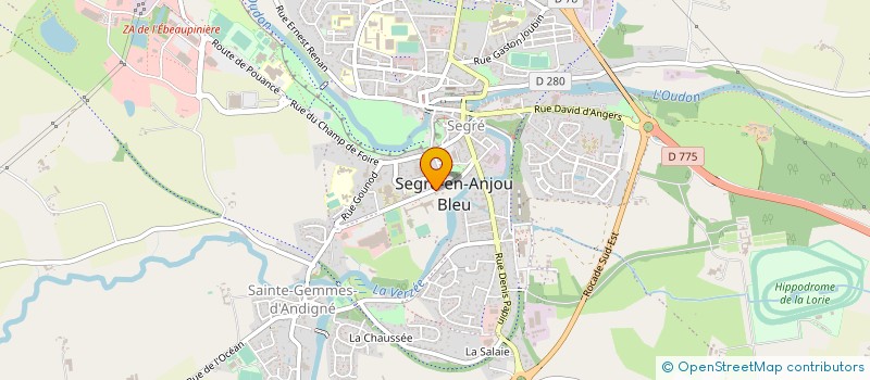 localisation de l'entreprise SEGRE DISTRIBUTION à SEGRE-EN-ANJOU BLEU