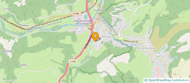 localisation de l'entreprise SEGUIN  BANASSAC-CANILHAC