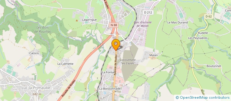 localisation de l'entreprise SEGURET STORE  LUC-LA-PRIMAUBE