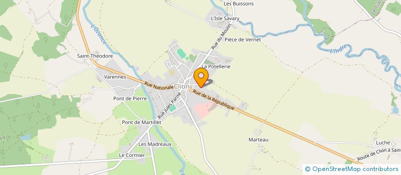 localisation de l'entreprise SEGUY SOUDURE METALLERIE à CLION