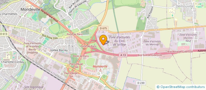 localisation de l'entreprise SEHYMA 1 à MONDEVILLE