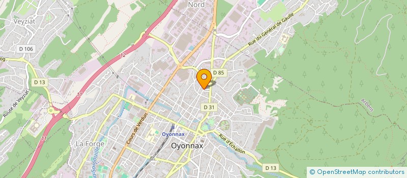 localisation de l'entreprise SEICEM à OYONNAX