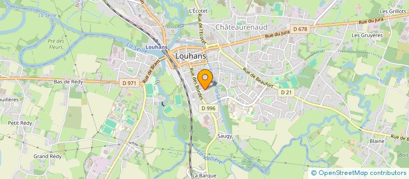 localisation de l'entreprise SEILLE ET SAONE AGRI à LOUHANS