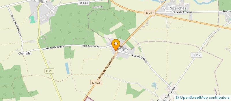 localisation de l'entreprise SEINE ET MARNAISE PAPIERS PEINTURES à LUMIGNY-NESLES-ORMEAUX
