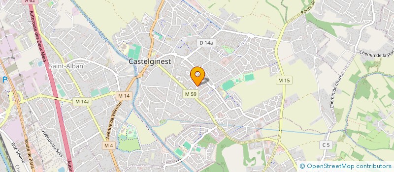 localisation de l'entreprise SEIREB SOCIETE D'ETUDE INFORMATIQUE REPROGRAPHIE ENVIRONNEMENT DE BUREAUX à CASTELGINEST