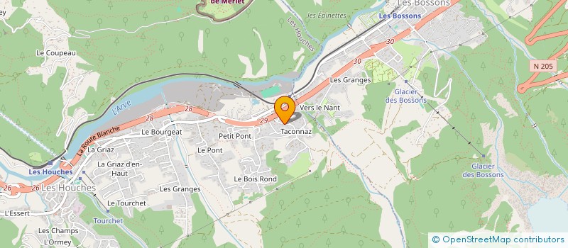 localisation de l'entreprise SEJ MONTAGNE  LES HOUCHES