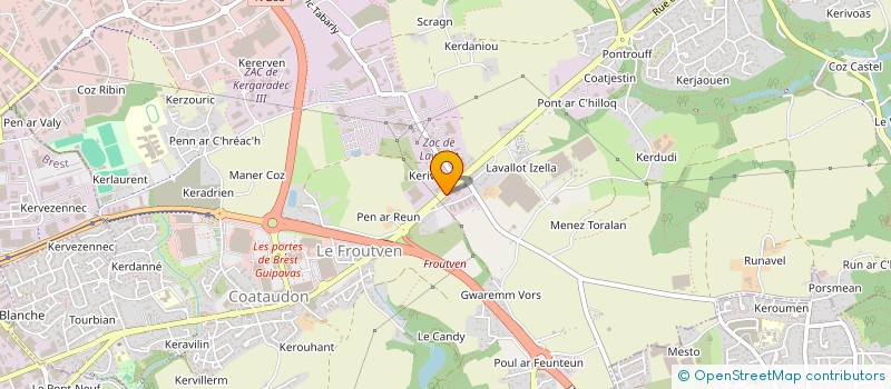 localisation de l'entreprise SEJA  GUIPAVAS