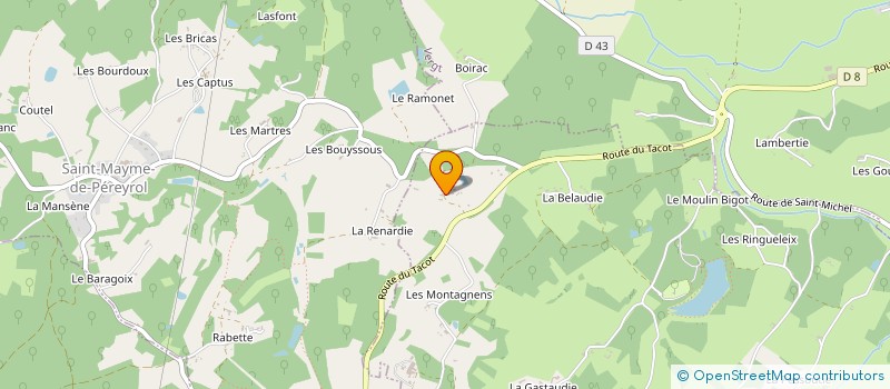 localisation de l'entreprise SEJOUR AU VERGT à SAINT-AMAND-DE-VERGT