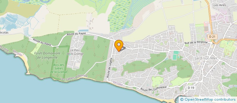 localisation de l'entreprise SEJOUR PASTEL  JARD-SUR-MER